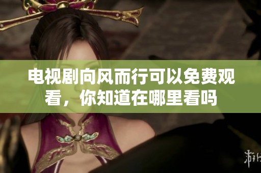 电视剧向风而行可以免费观看，你知道在哪里看吗