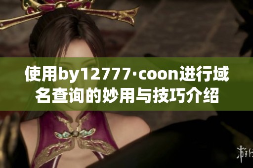 使用by12777·coon进行域名查询的妙用与技巧介绍