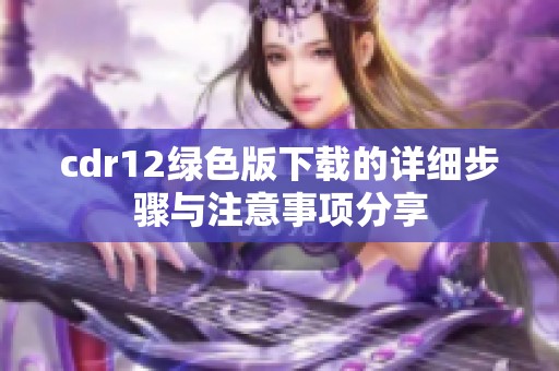 cdr12绿色版下载的详细步骤与注意事项分享