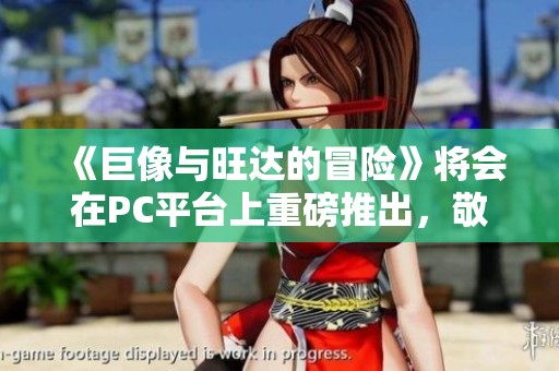 《巨像与旺达的冒险》将会在PC平台上重磅推出，敬请期待这个精彩旅程！