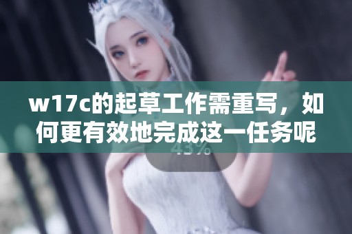 w17c的起草工作需重写，如何更有效地完成这一任务呢