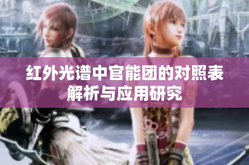 红外光谱中官能团的对照表解析与应用研究