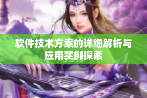 软件技术方案的详细解析与应用实例探索