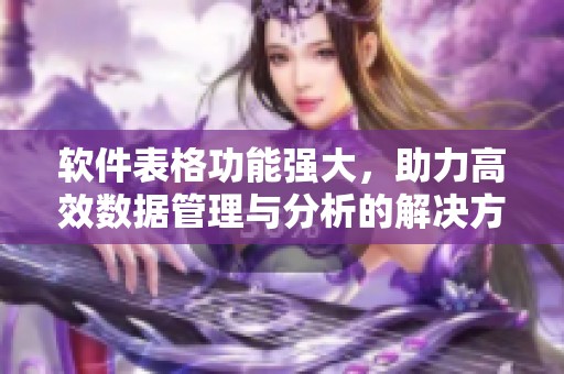 软件表格功能强大，助力高效数据管理与分析的解决方案