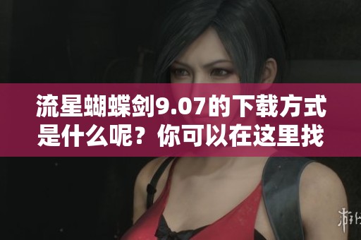 流星蝴蝶剑9.07的下载方式是什么呢？你可以在这里找到相关信息！