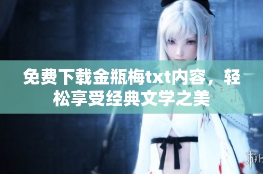 免费下载金瓶梅txt内容，轻松享受经典文学之美
