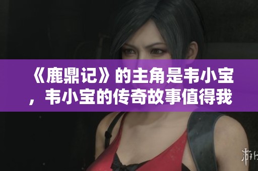 《鹿鼎记》的主角是韦小宝，韦小宝的传奇故事值得我们细细品味