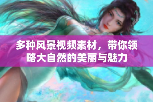 多种风景视频素材，带你领略大自然的美丽与魅力