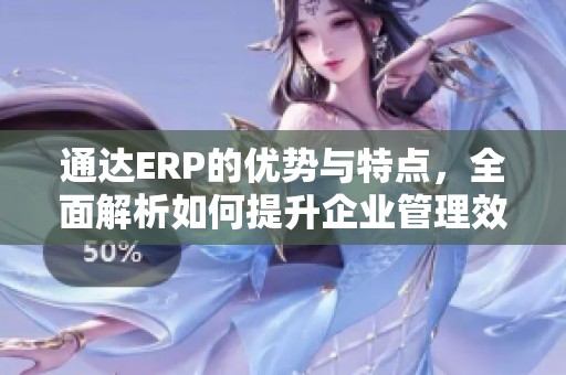 通达ERP的优势与特点，全面解析如何提升企业管理效率