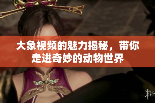 大象视频的魅力揭秘，带你走进奇妙的动物世界