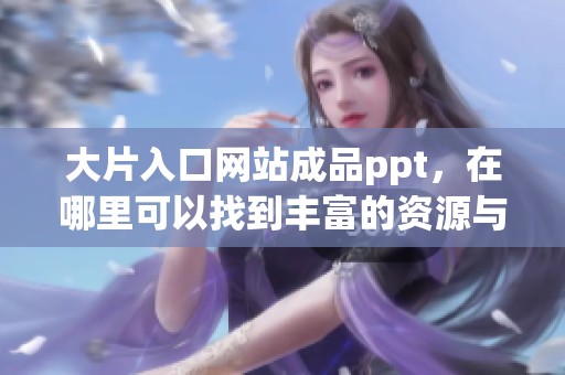 大片入口网站成品ppt，在哪里可以找到丰富的资源与创意呢