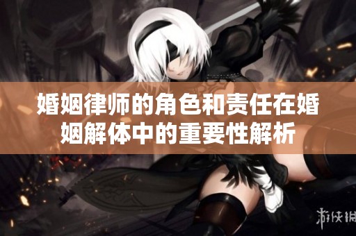 婚姻律师的角色和责任在婚姻解体中的重要性解析
