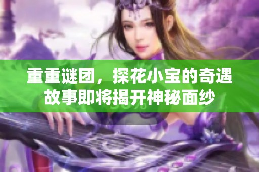 重重谜团，探花小宝的奇遇故事即将揭开神秘面纱