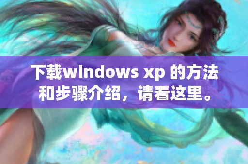 下载windows xp 的方法和步骤介绍，请看这里。