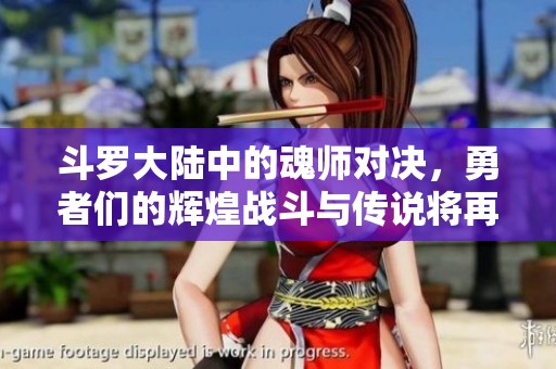 斗罗大陆中的魂师对决，勇者们的辉煌战斗与传说将再度开启