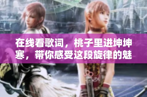 在线看歌词，桃子里进坤坤寒，带你感受这段旋律的魅力