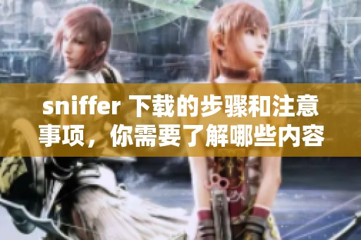 sniffer 下载的步骤和注意事项，你需要了解哪些内容呢