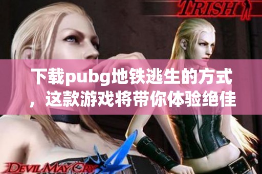 下载pubg地铁逃生的方式，这款游戏将带你体验绝佳的生存挑战