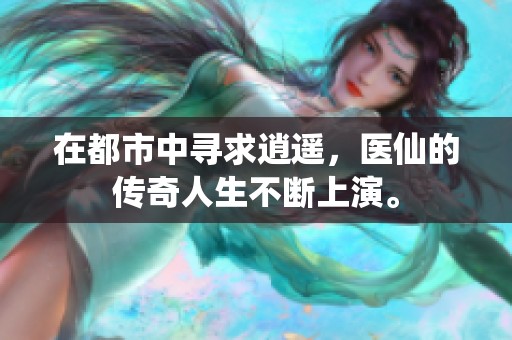 在都市中寻求逍遥，医仙的传奇人生不断上演。