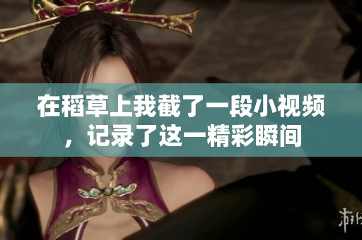 在稻草上我截了一段小视频，记录了这一精彩瞬间
