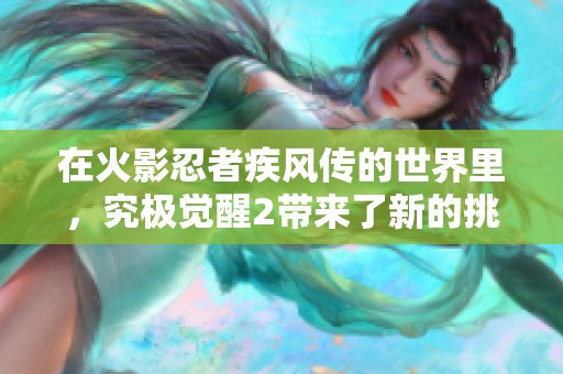 在火影忍者疾风传的世界里，究极觉醒2带来了新的挑战与冒险