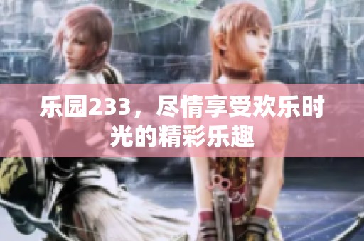乐园233，尽情享受欢乐时光的精彩乐趣