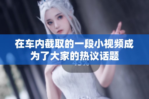 在车内截取的一段小视频成为了大家的热议话题