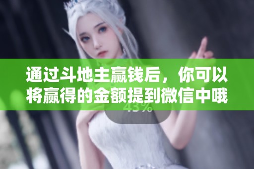 通过***赢钱后，你可以将赢得的金额提到微信中哦