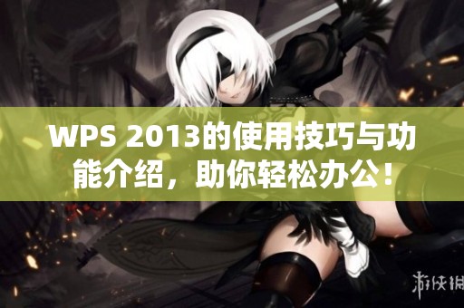 WPS 2013的使用技巧与功能介绍，助你轻松办公！