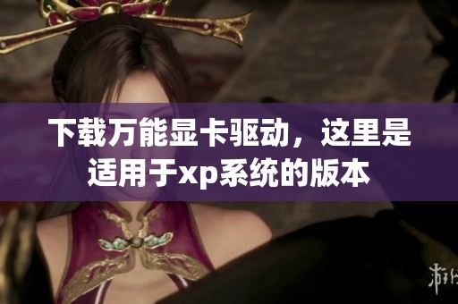 下载万能显卡驱动，这里是适用于xp系统的版本