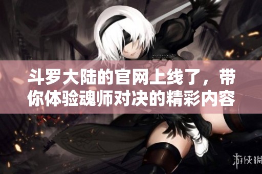斗罗大陆的官网上线了，带你体验魂师对决的精彩内容