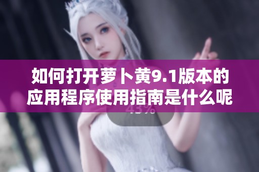 如何打开萝卜黄9.1版本的应用程序使用指南是什么呢