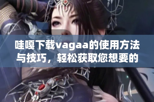 哇嘎下载vagaa的使用方法与技巧，轻松获取您想要的资源助手