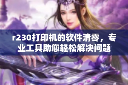 r230打印机的软件清零，专业工具助您轻松解决问题