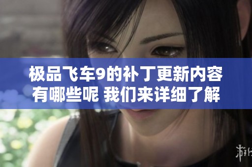 极品飞车9的补丁更新内容有哪些呢 我们来详细了解一下吧