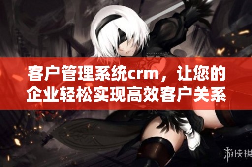 客户管理系统crm，让您的企业轻松实现高效客户关系管理
