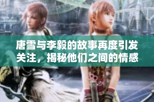 唐雪与李毅的故事再度引发关注，揭秘他们之间的情感历程与启示