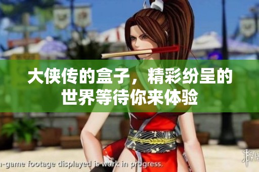 大侠传的盒子，精彩纷呈的世界等待你来体验