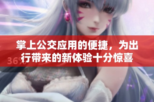 掌上公交应用的便捷，为出行带来的新体验十分惊喜
