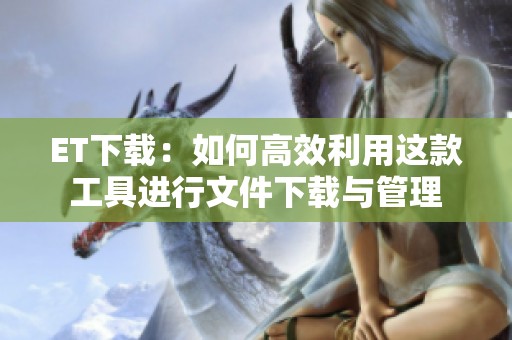ET下载：如何高效利用这款工具进行文件下载与管理