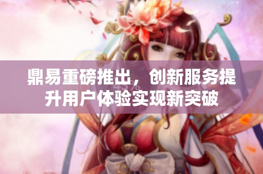 鼎易重磅推出，创新服务提升用户体验实现新突破