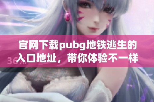 官网下载pubg地铁逃生的入口地址，带你体验不一样的战斗乐趣