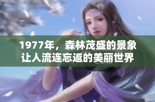 1977年，森林茂盛的景象让人流连忘返的美丽世界