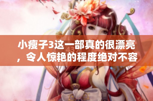 小瘦子3这一部真的很漂亮，令人惊艳的程度绝对不容小觑