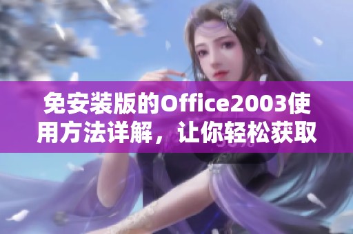 免安装版的Office2003使用方法详解，让你轻松获取常用办公软件
