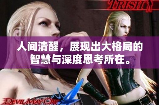 人间清醒，展现出大格局的智慧与深度思考所在。