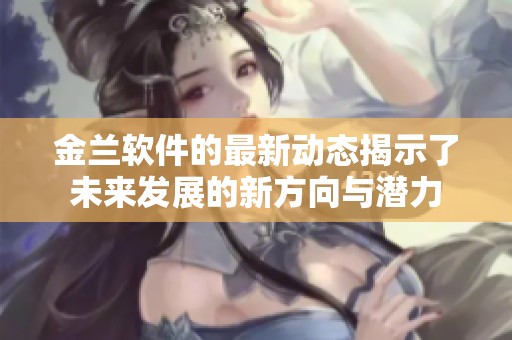 金兰软件的最新动态揭示了未来发展的新方向与潜力