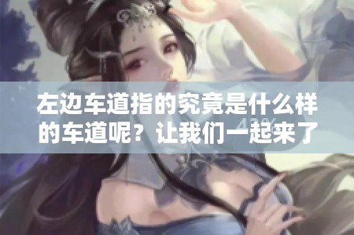 左边车道指的究竟是什么样的车道呢？让我们一起来了解一下吧！