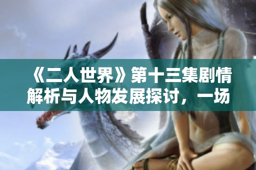 《二人世界》第十三集剧情解析与人物发展探讨，一场情感的较量与抉择