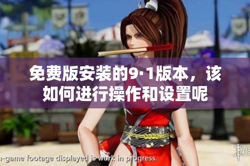 免费版安装的9·1版本，该如何进行操作和设置呢
